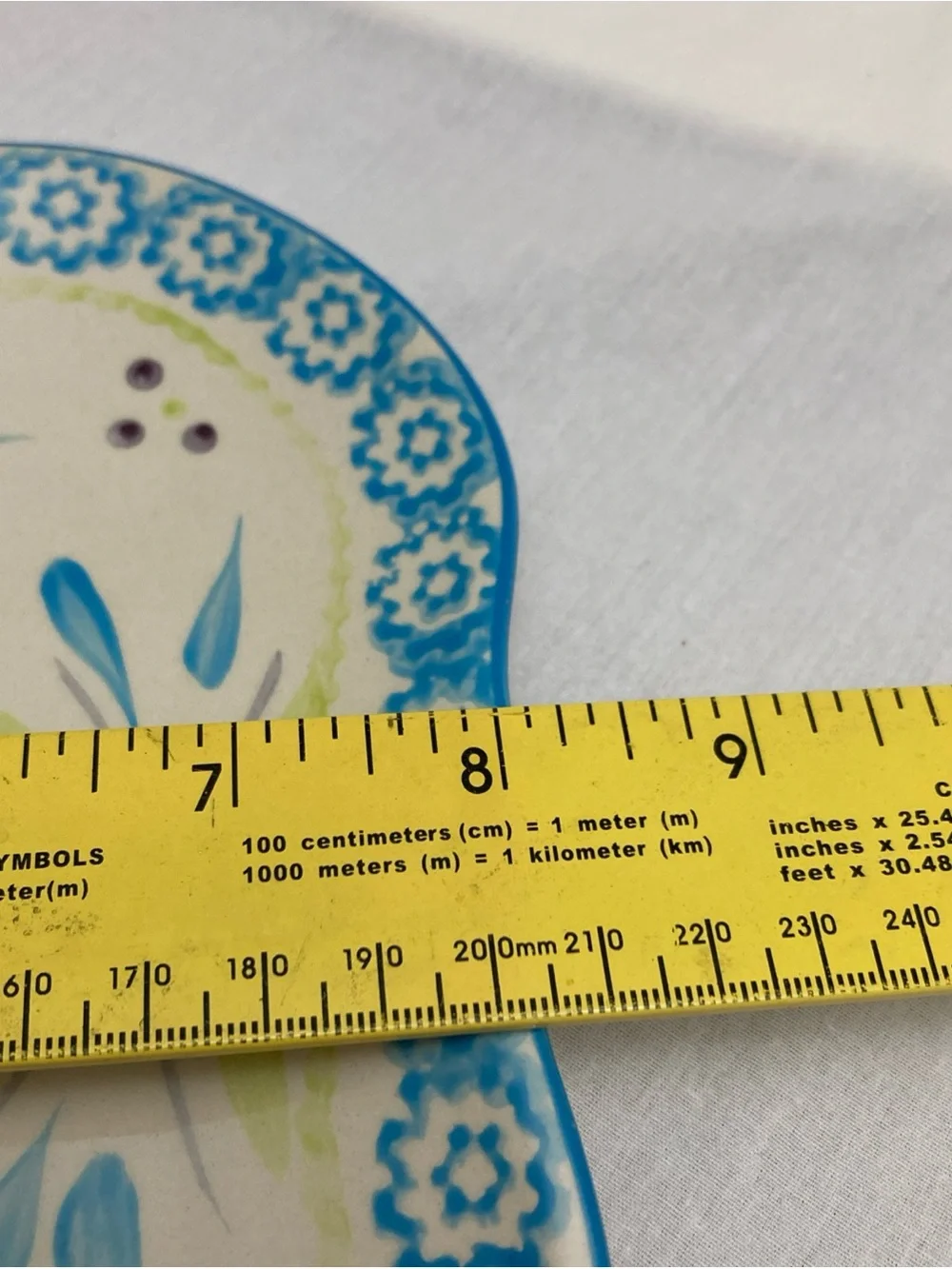 Temp-Tations Blue, Green & Purple Floral Ceramic Dinner Plate